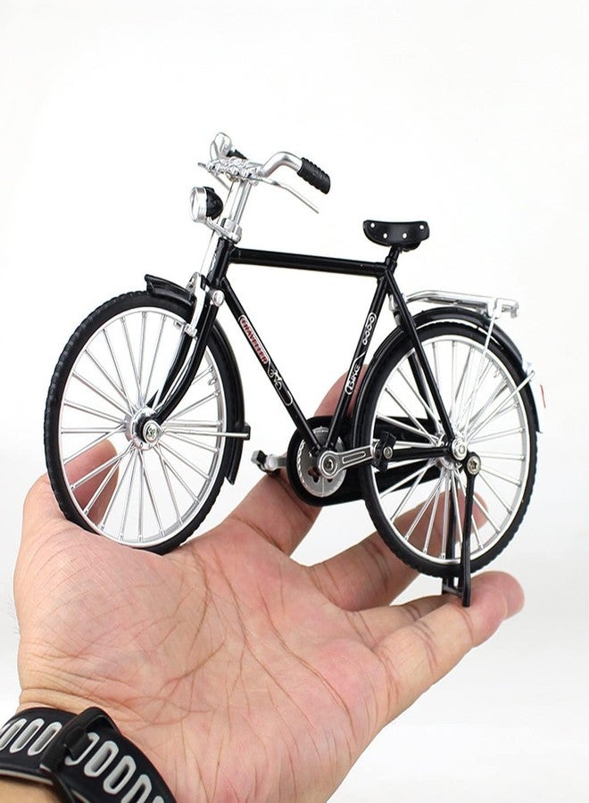 Coracy Bicycle Model Decoration Alloy Finger Bike Miniature for Home Kids Black with Pump | Contemporary Manufacture | Cars, Trucks & Vans | Diecast & Toy Vehicles - Image 1